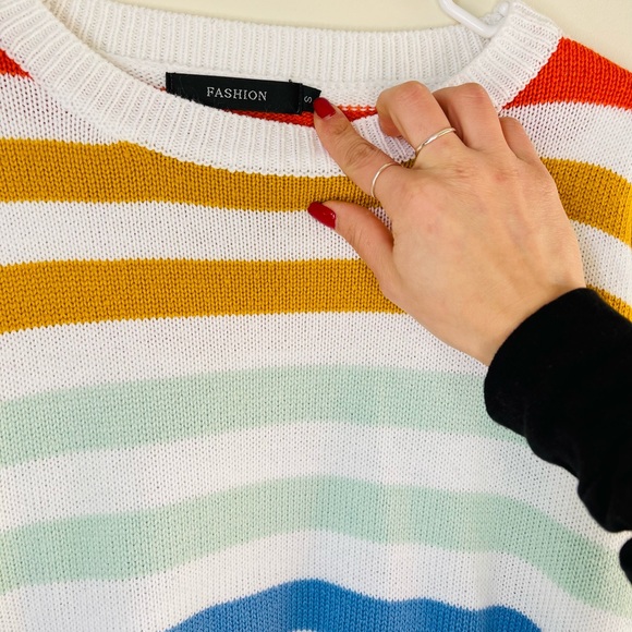 Striped Color-Block Sweater - Picture 6 of 7